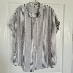 Linen Shirt, short/cap sleeve, Size XXL, never worn